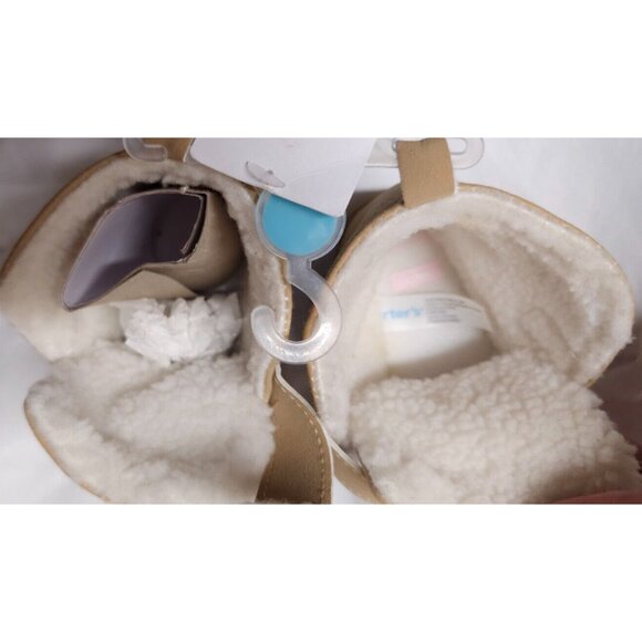 Carter's Baby Girl's 2 (3-6) Months Faux Fur Brown Fox Face Winter Booties - Picture 12 of 12